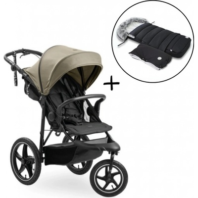 Hauck Runner 3 Olive 2024 + Fusak a rukávnik JOMK Northern Black