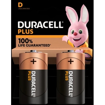 Duracell Алкална батерия duracell lr20 d plus -2 бр. в опаковка- 1.5v (dur-ba-lr20-plus)