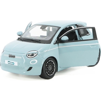 Bburago Fiat 500e 2023 světle modrá 1:24