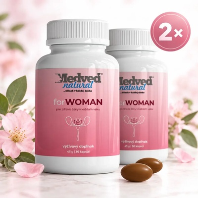 Medveď Natural forWOMAN 2 x 30 kapslí