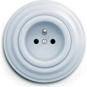 Reblig - Ретро стенна розетка с рамка 230V синя (RG0025F)