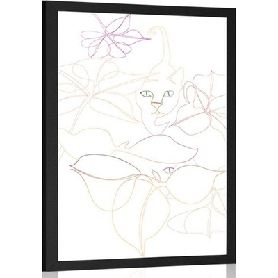 Plakát tajemná kočka - 30x45 no frame