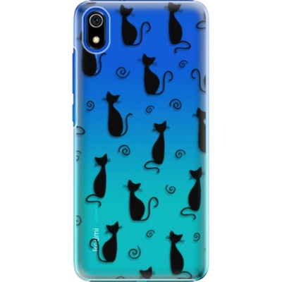 Pouzdro iSaprio - Cat pattern 05 Xiaomi Redmi 7A černé