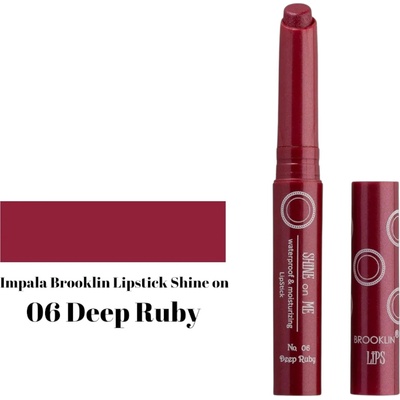 IMPALA Cosmetics BROOKLYN дълготраено червило, Shine on Me, Номер 06, Deep ruby