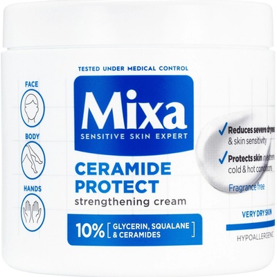 Mixa Ceramide Protect Strengthening Cream tělový krém posilující ochrannou bariéru pokožky 400 ml – Zboží Dáma