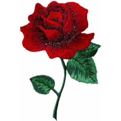 Nažehlovačka Monoquick - Rudá růže 5,5 x 6,5 cm