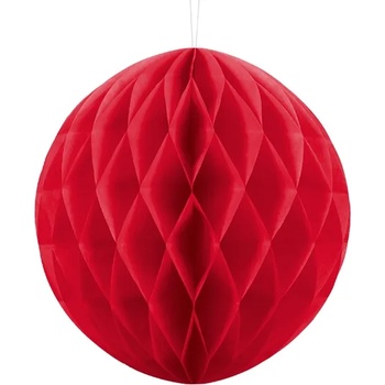 PartyDeco Хартиена топка червена 30 см