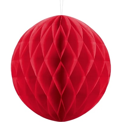 PartyDeco Хартиена топка червена 30 см