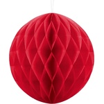 PartyDeco Хартиена топка червена 30 см