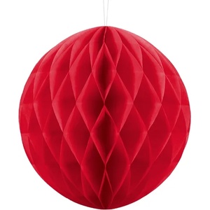 PartyDeco Хартиена топка червена 30 см