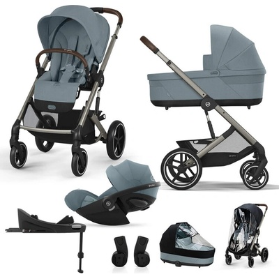 CYBEX kombinovaný Balios S Lux Stormy Blue Gold s autosedačkou a doplňky 2024