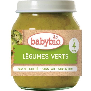 Bebybio Био Зеленчуково пюре - Зелени зеленчуци (4+ месец) - 130г - Babybio