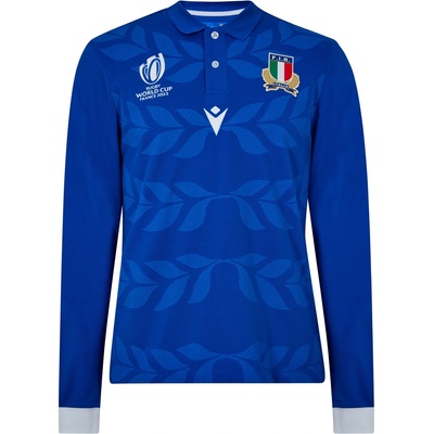 Macron Футболна фланелка Macron Italy Rugby Home Polo Shirt 2023 Adults - Blue