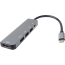 PremiumCord USB-C na HDMI + USB3.0 + 2x USB2.0 + PD(power delivery) adaptér