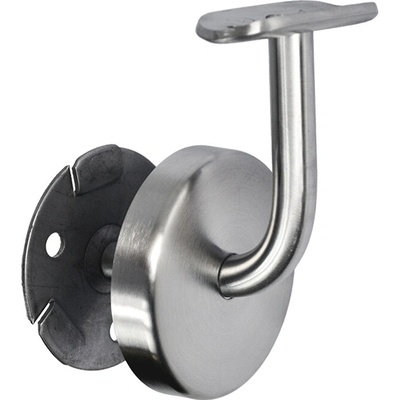 Držák madla na stěnu s krytkou kotvící desky, na trubku ø 42,4 mm, broušená nerez K320 / AISI304 – Hledejceny.cz