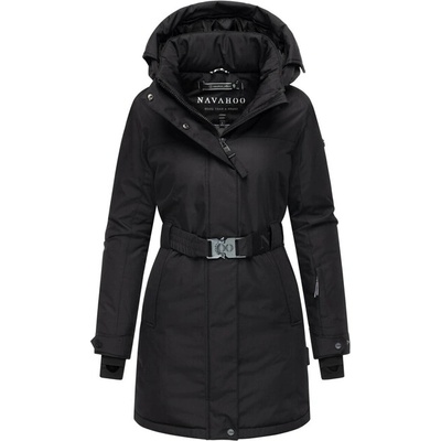 Navahoo Дамска зимна парка FROSTKUSS 14 със сваляща се качулка и колан, черна (N-108-843.FROSTKUSS14.201_black)