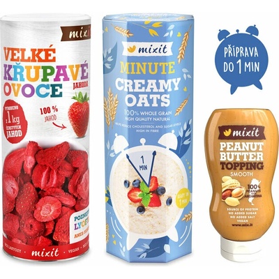 Rodinná sada: Jahodová minutová sada s Peanut butter toppingem – Zboží Mobilmania