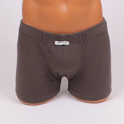 Памучен мъжки боксер в сиво-зелен цвят