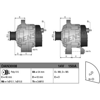Generátor DENSO DAN3008