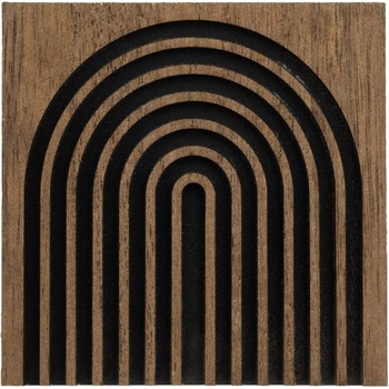 Дървена подложка за чаша с дизайн дъга в естествен цвят