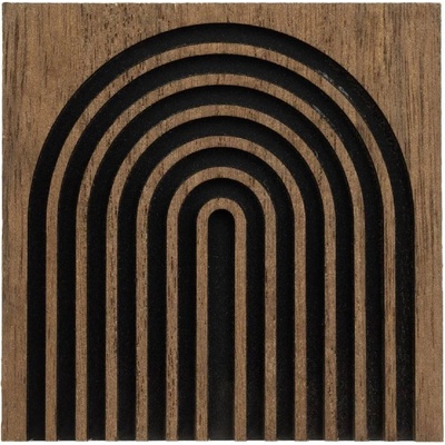 Дървена подложка за чаша с дизайн дъга в естествен цвят