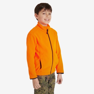 Solognac dětská fleecová mikina 100 oranžová fluo