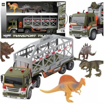 Woopie Nákladní auto Přepravník dinosaurů Auto se zvukem a světlem