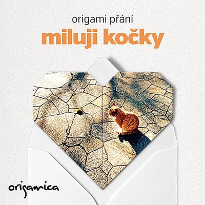 Origami přání - Miluji kočky - zrzeček