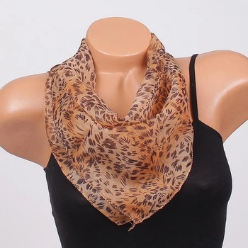 Image 1 of Дамско фишу в кафяво с ефектни пръски