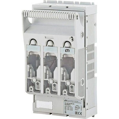 ETI Poistkový odpínač radový KVL-00 3p M8-M8 pre poistky NH00 s montážou na panel