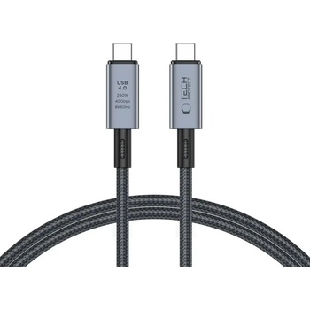Tech-Protect Кабел Tech-Protect UltraBoost Max, USB-C 4.0 / USB-C 4.0, PD, 240W, 8K, 40Gbps, 1m, сив (5906302308989)