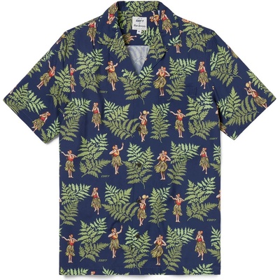 Reyn Spooner Hula 'auana Camp shirt crown blue