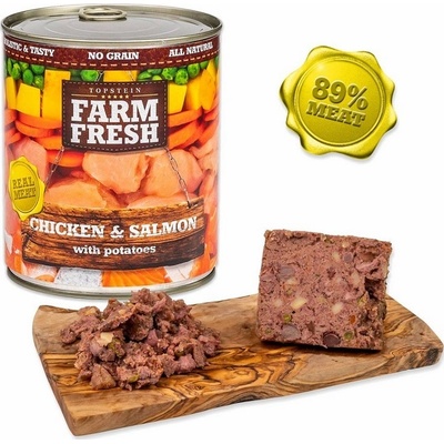 Topstein Farm Fresh kuracie a losos s bramborami 800 g