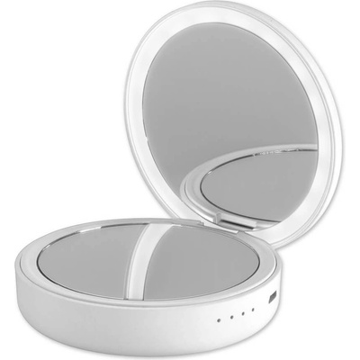 4smarts Power Bank PocketMirror 4000 mAh - външна батерия с вградени огледала и LED подсветка (бял)