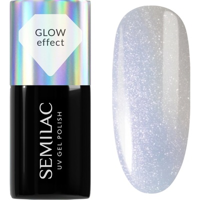 Semilac 986 Milky Blue Glow gél lak s jemným glow efektom 7 ml