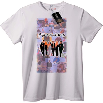 NOONEBRAND Тениска Friends ТВ Шоу - 4XL, White