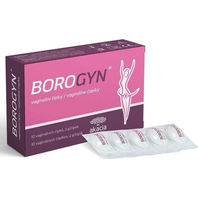 Borogyn vaginální čípky 10 x 2 g – Zboží Dáma
