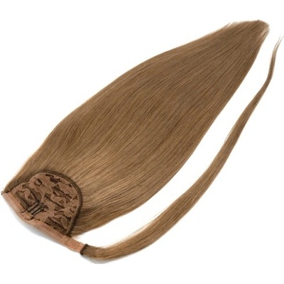 CLIP IN culík rovný ze 100% pravých vlasů 50cm - světle hnědý