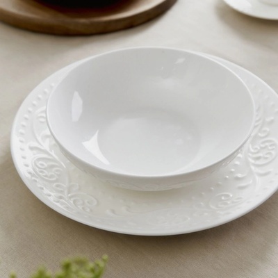 HOMLA Talíř hluboký Sylia ornamentem 20 cm