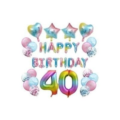 Balónkový set HB duhový číslo 40