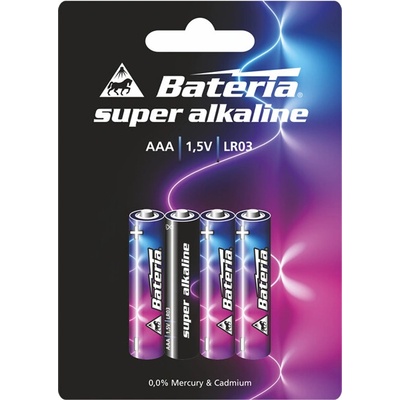 BATERIA Super Alkaline AAA (LR03) 4 ks 120023