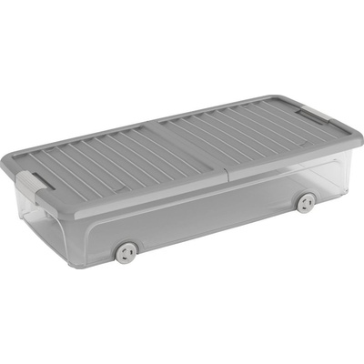 KIS W BOX UNDERBED L transparentné / sivé vieko 74x37x16,5cm 35L