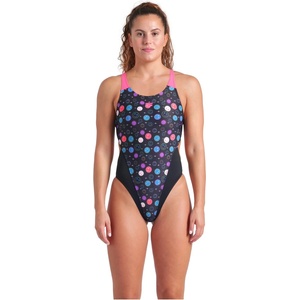 arena performance funny prints tech back black/shocking pink 3xs -