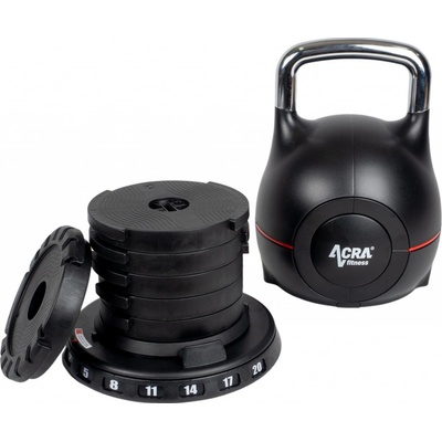 Acra Kettlebell 7v1 - nastavitelný 2-20 kg – Zboží Dáma