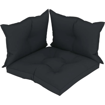 vidaXL Палетни възглавници за диван Fallon, 3 бр, антрацит, текстил (47466)
