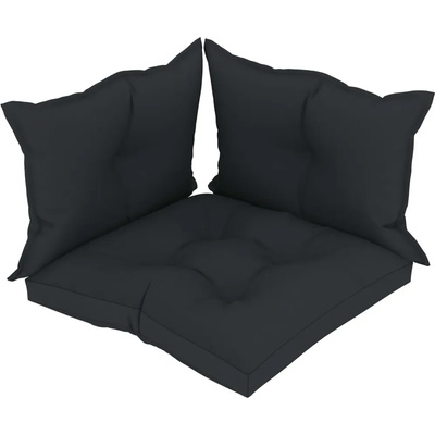 vidaXL Палетни възглавници за диван Fallon, 3 бр, антрацит, текстил (47466)