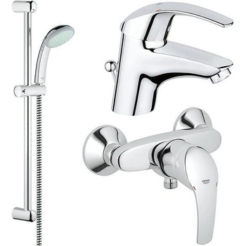 GROHE Комплект смесител за мивка, смесител за душ и тръбно окачване 600 mm (117922)