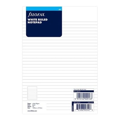 FILOFAX Пълнител за тефтер, A5, на редове, 50 листа (342210)
