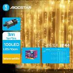 Aigostar - LED гирлянд за външни пространства, 100 LED, 8 режима, 4 x 1 m, IP44, топла бяла светлина (AI0456)