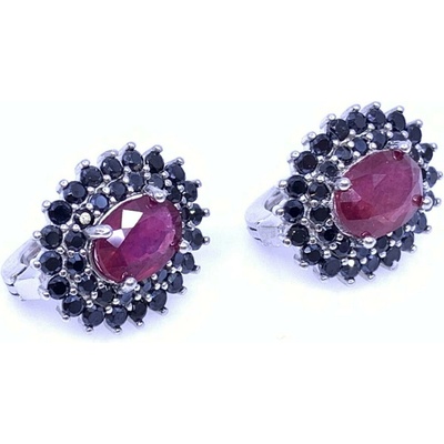 Šperky Jan Kos Jan Kos jewellery Stříbrné náušnice s rubínem 12126979